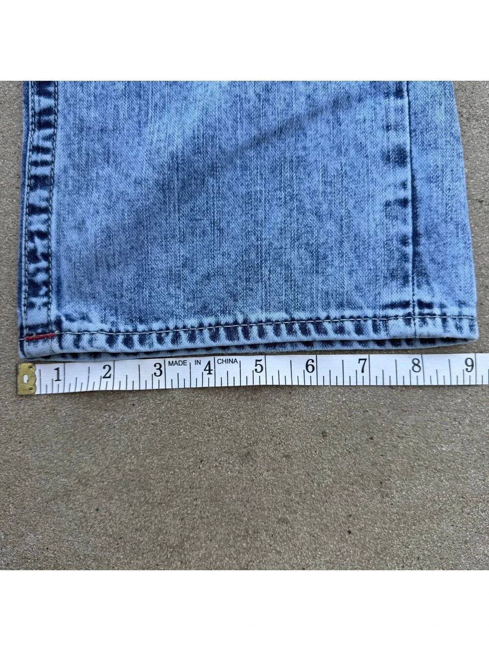 True Religion Men's Straight Section Jeans Light Blue Denim Size 34x32